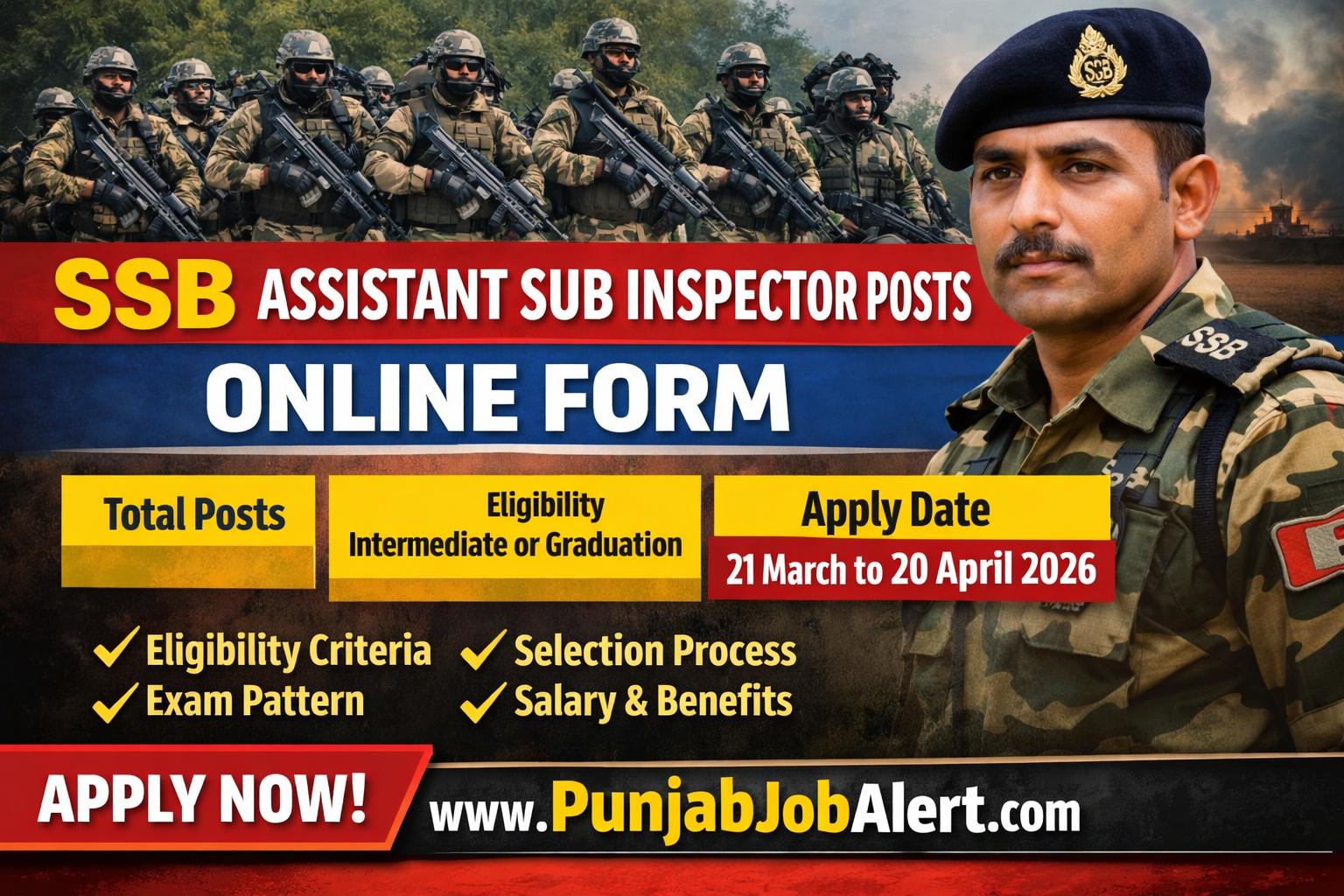 SSB Assistant Sub Inspector Posts Correction Form - PunjabJobAlert.com