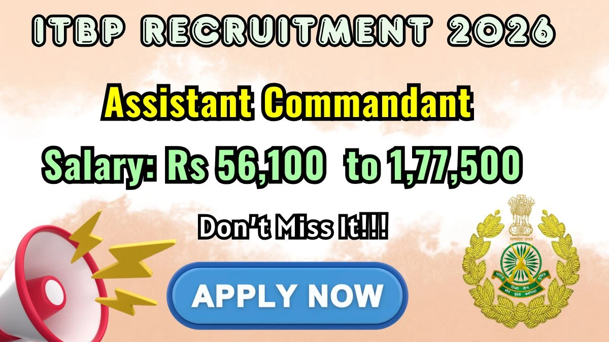ITBP Assistant Commandant Online Form 2026 - PunjabJobAlert.com